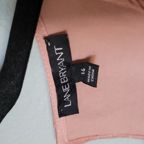 Lane Bryant Girly Pastel Ruffle Peach Blouse size 16 - Picture 3 of 10